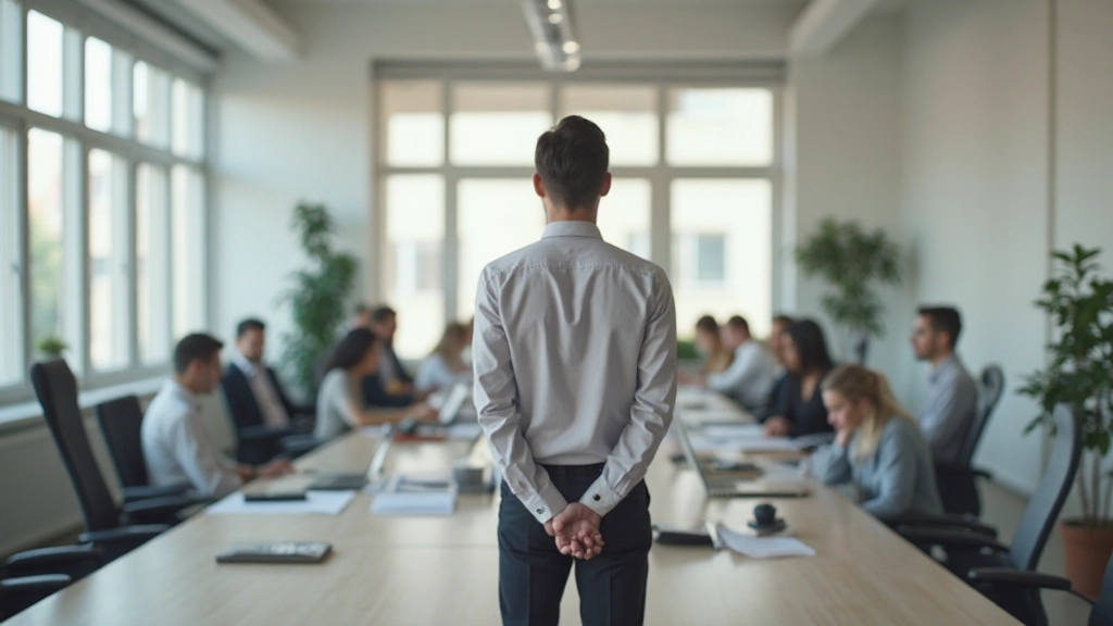 Moderne kantoorruimte met natuurlijk licht, schoon bureau, professionele omgeving zonder mensen, inspirerende werkplek